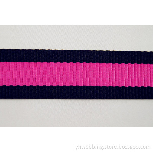 Pink and Black 100% Nylon Webbing